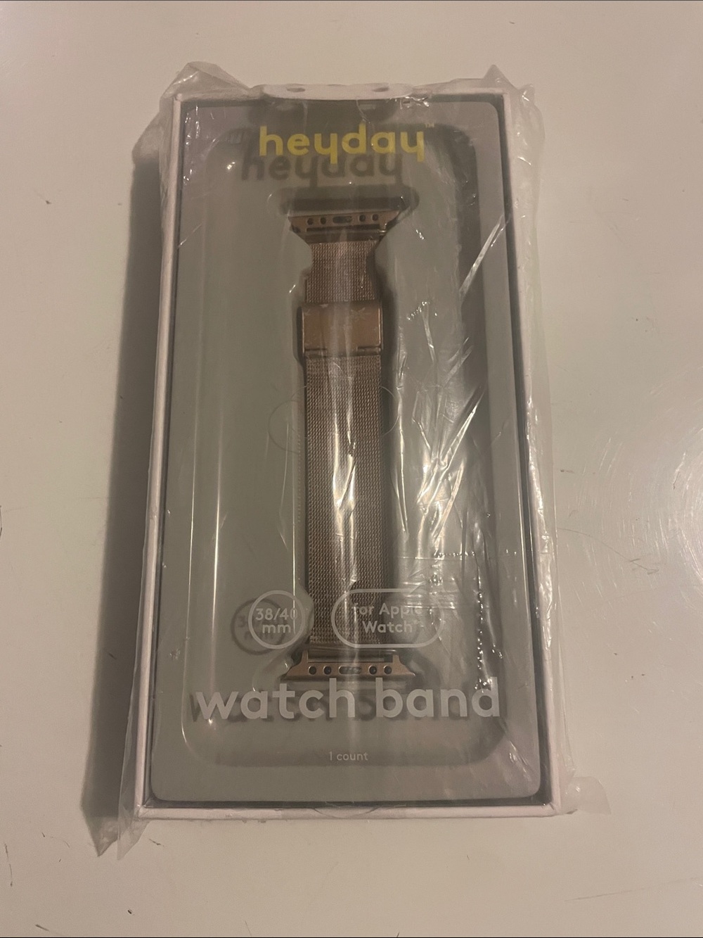 Heyday Apple Watch Metal Mesh Replacement Band 38mm-40mm, Gold (gold-brownish)